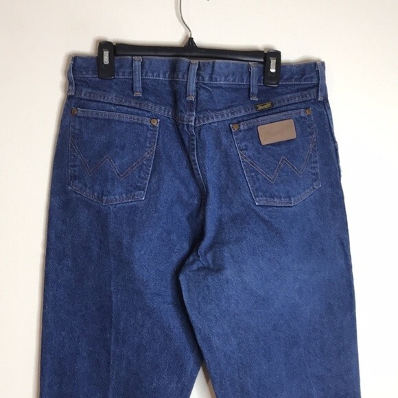 Wranglers mens original fit cowboy cut cotton denim jeans size 35x36 western 90s - Picture 6 of 9